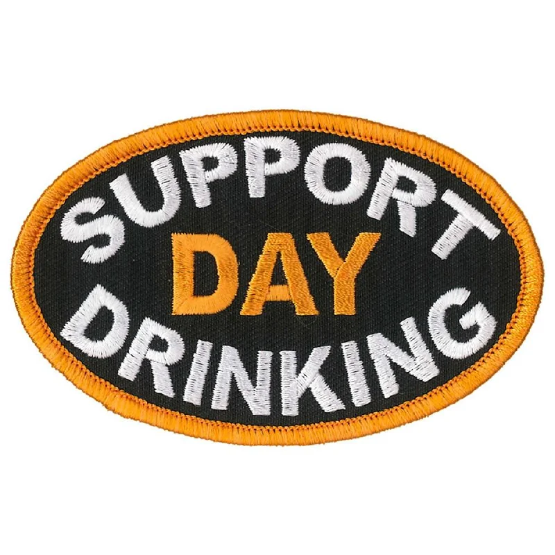 High-quality Fabrics Hot Leathers PPL9841 Support Day Drinking 4"x 2" Patch