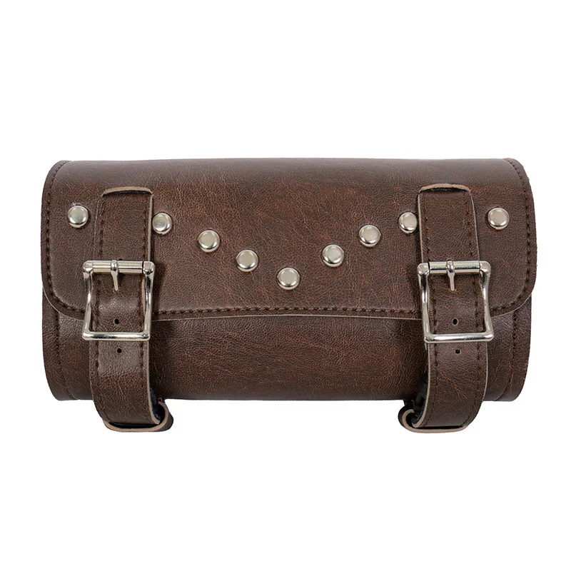 Cool Breeze At Night Hot Leathers TBC1027 Tool Bag PVC with Rivets Brown