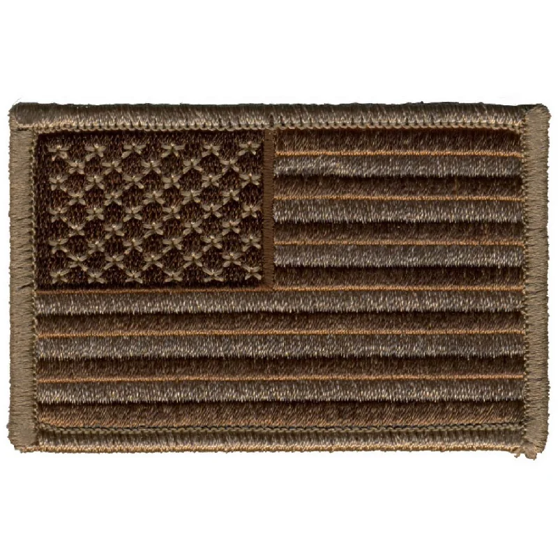Effortless Style Hot Leathers PPA7031 Brown American Flag 3" x 2" Patch