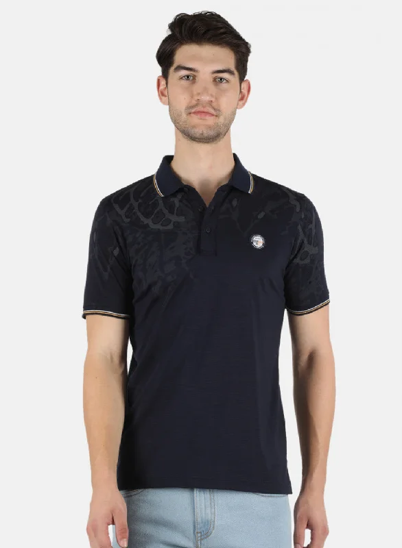 Soft Relaxation Wear Men Blue Printed T-Shirt