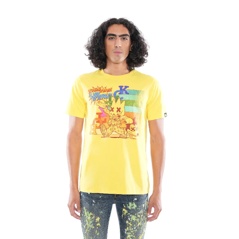 Personalized Design SHORT SLEEVE CREW NECK TEE  "KILLER" IN MAIZE