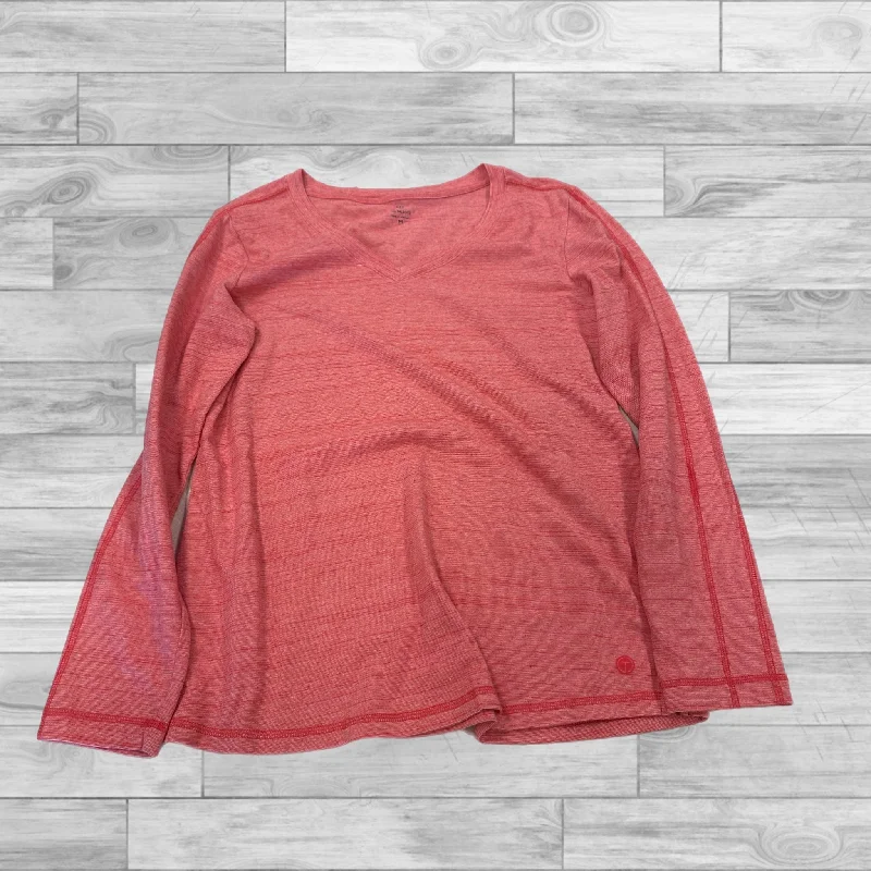Relaxed Dresses Top Long Sleeve By Talbots In Red, Size: M