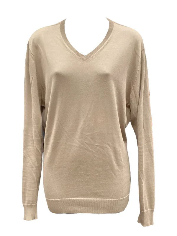 Outdoor Trend Top Long Sleeve By Theory In Brown, Size: M