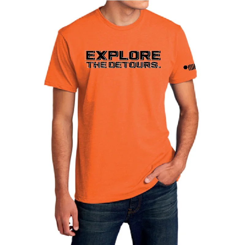 Luxury Style Mens Jeep® Explore the Detours T-Shirt - Orange