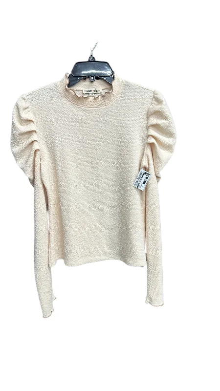 Nightclub Style Top Long Sleeve By Clothes Mentor In Cream, Size: Xs