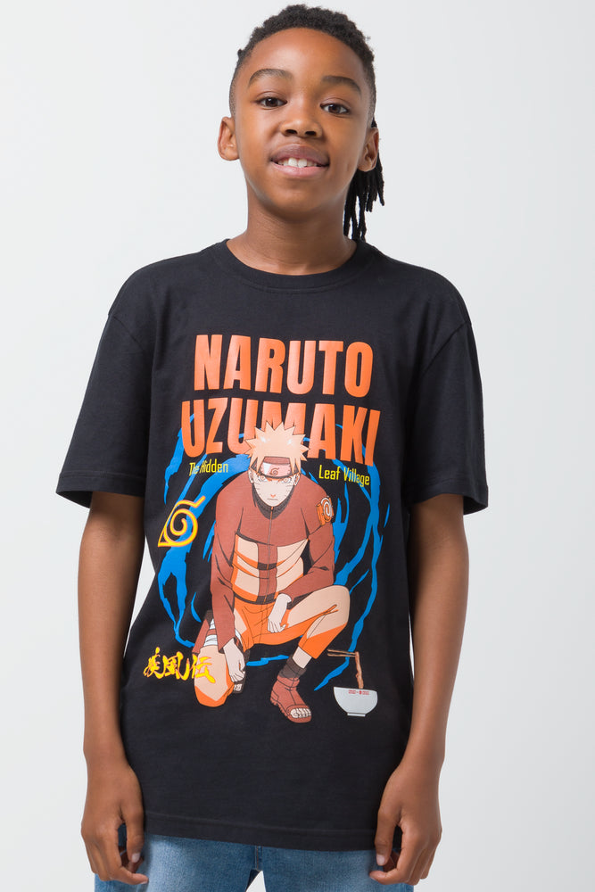 Relaxed Jackets Naruto T-Shirts Black