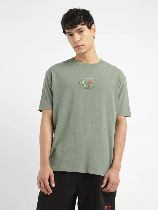 New Design Men's Embroidered Round Neck T-shirt