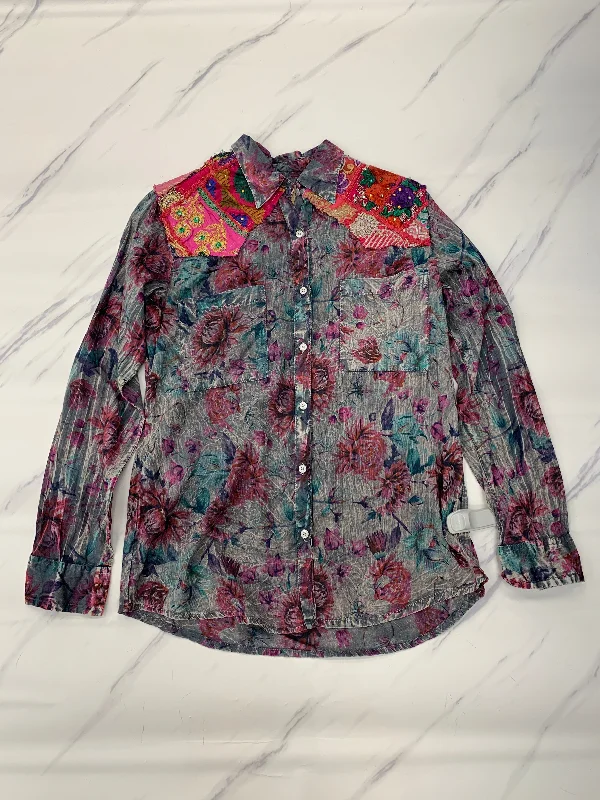 Fashion Innovation Top Long Sleeve By Cmc In Multi-colored, Size: S