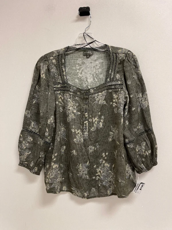 Dessert Matching Top 3/4 Sleeve By Wonderly In Green, Size: S