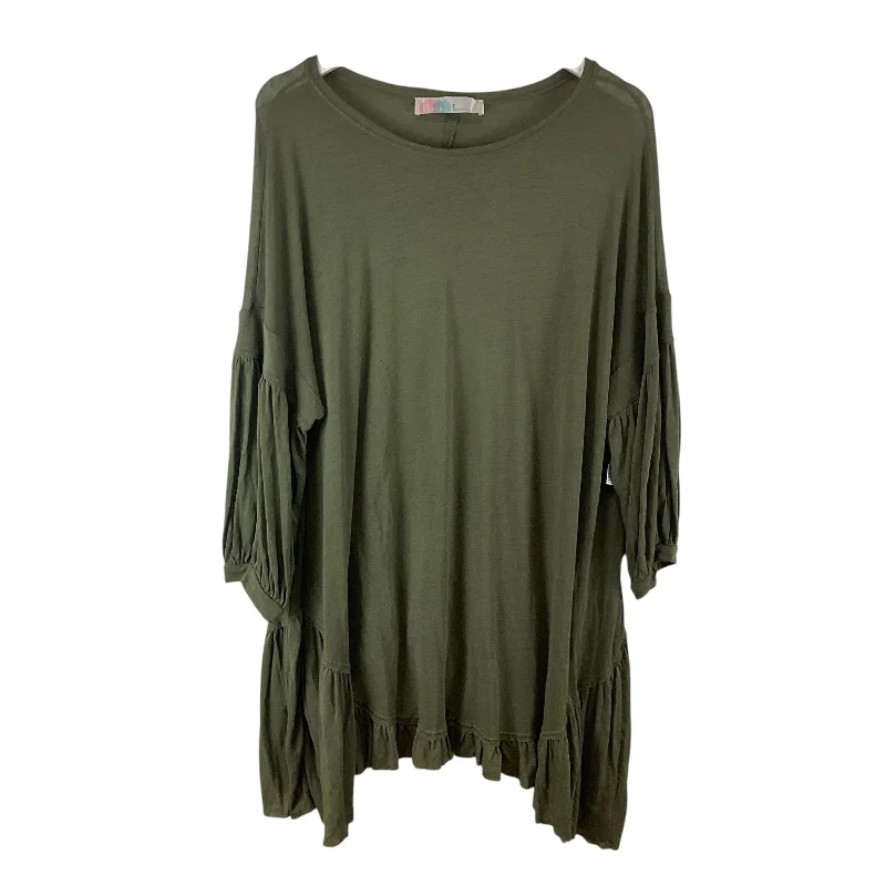 Fashionable And Fashionable Top Long Sleeve By Free People In Green, Size: S