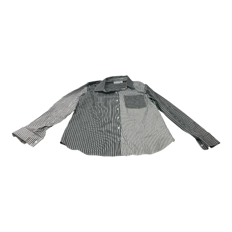 Elegant And Noble Top Long Sleeve By Joan Rivers In Striped Pattern, Size: S