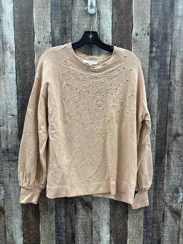 New Season Series Top Long Sleeve By Loft In Peach, Size: M