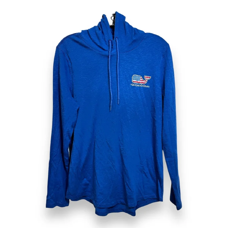 Comfy Layers Top Long Sleeve By Vineyard Vines In Blue, Size: M
