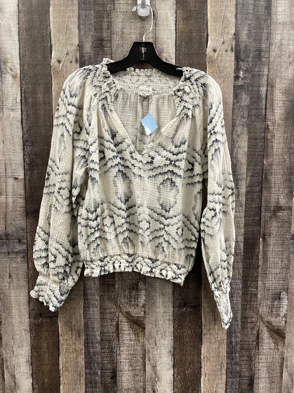 Stylish Comfort Top Long Sleeve By Porridge In Tie Dye Print, Size: S