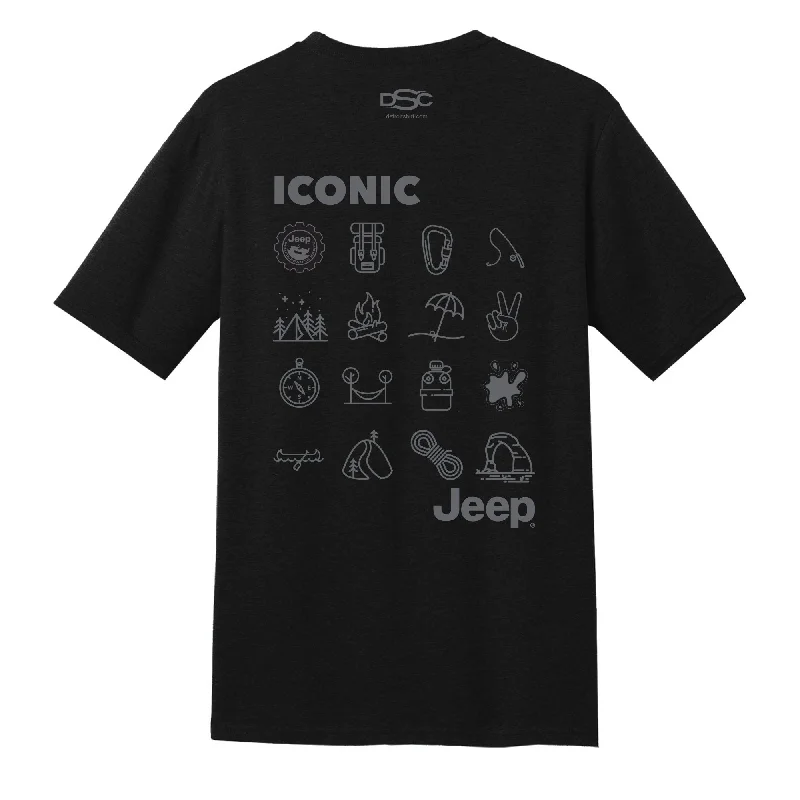 Simple Matching Mens Jeep® Iconic T-Shirt - Black