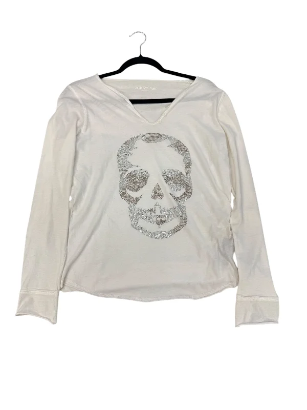 Youthful Vitality Top Long Sleeve By Zadig And Voltaire In White, Size: S