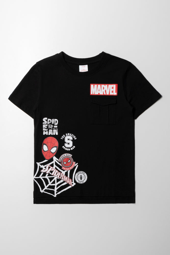 Summer Comfort Spiderman T-Shirt Black