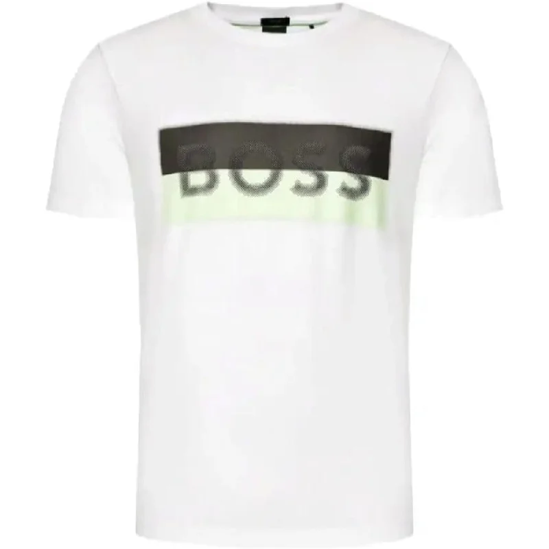 Comfortable Fashion Hugo Boss Men's Tee 9 Short Sleeve Logo T-Shirt, White