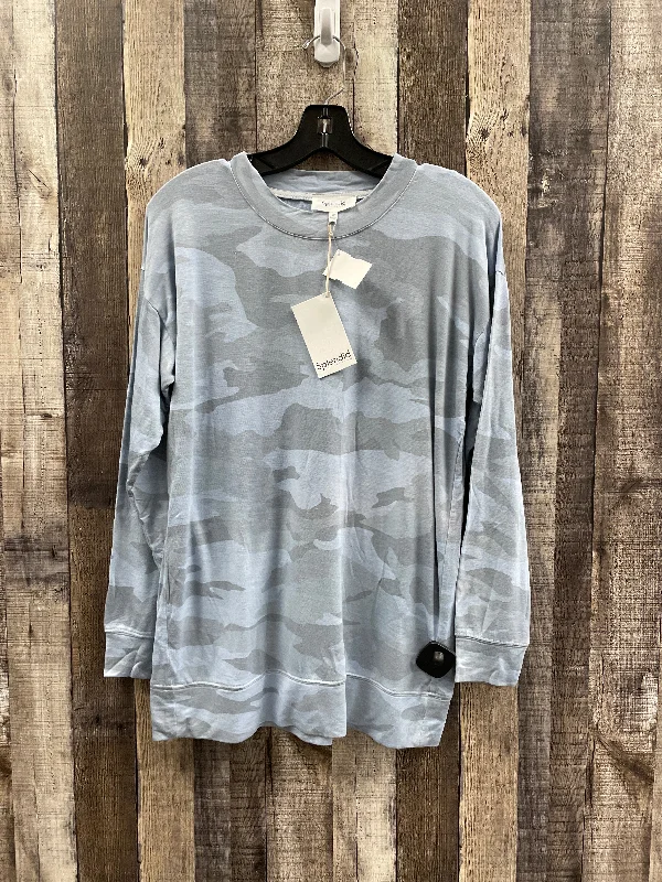 Effortless Wear Top Long Sleeve By Splendid In Camouflage Print, Size: Xs