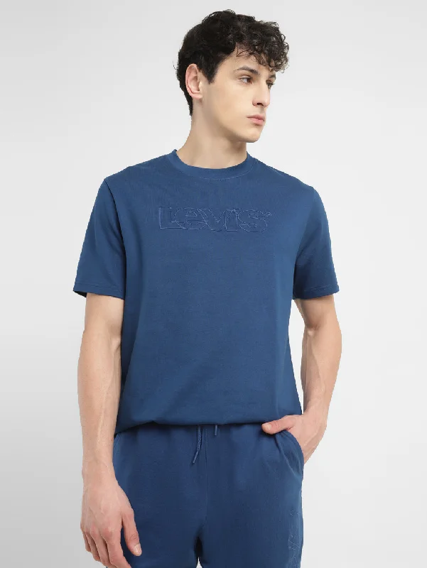 Easy Style Men's Brand Logo Crew Neck T-shirt