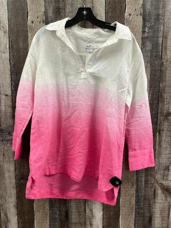 Urban Comfort Tunic Long Sleeve By Vineyard Vines In Tie Dye Print, Size: M