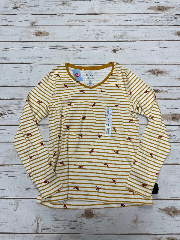 Luxury Customization Top Long Sleeve By Croft And Barrow In Striped Pattern, Size: Sp
