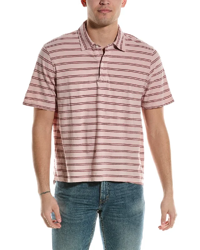 All-Day Comfort Save Khaki United Stripe Polo Shirt