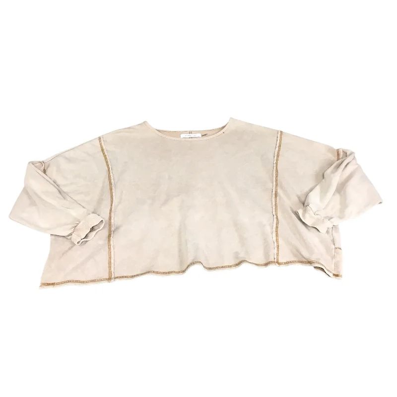 Eye-catching Personality Top Long Sleeve By Mustard Seed In Peach, Size: M