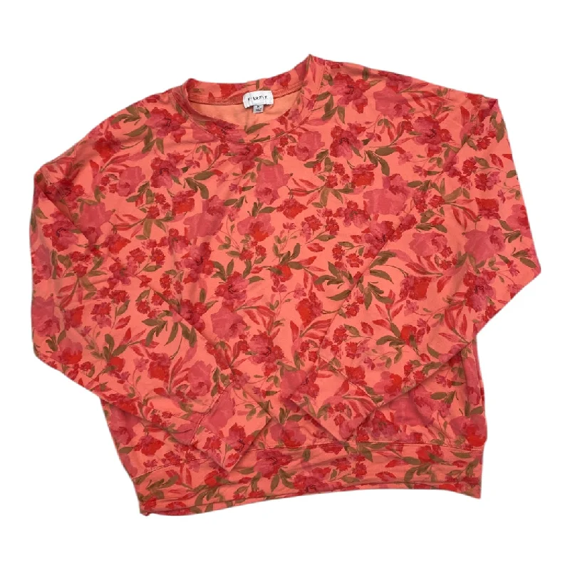 Relaxed Style Top Long Sleeve By Evereve In Multi-colored, Size: M