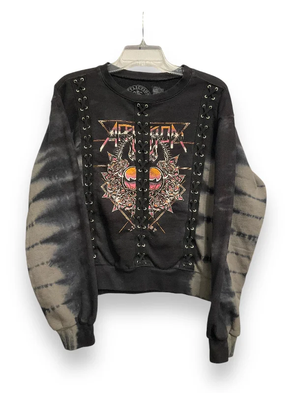 French Style Top Long Sleeve By Affliction In Black, Size: S