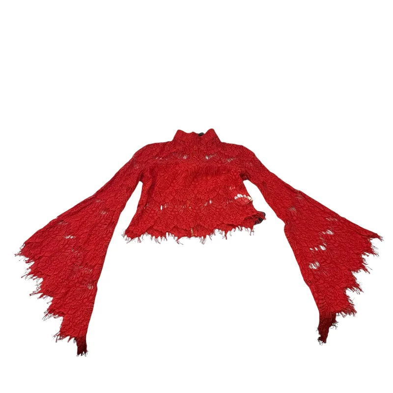 Sports And Leisure Top Long Sleeve By Minkpink In Red, Size: Xs
