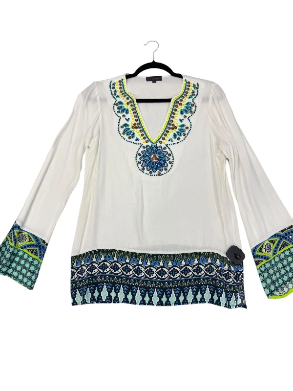 Personalized Series Top Long Sleeve By Hale Bob In White, Size: Xs