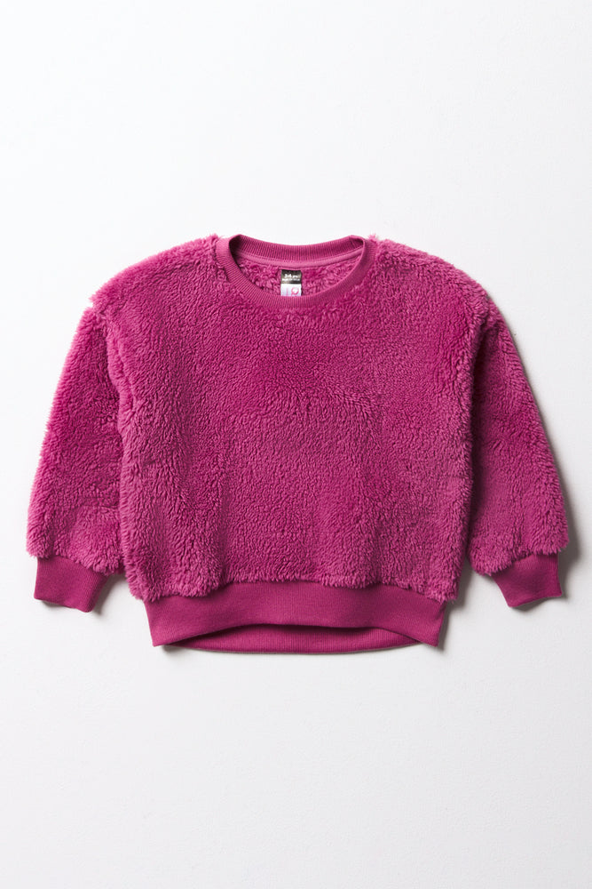 Effortless Outfits Fluffy Tracktop Purple