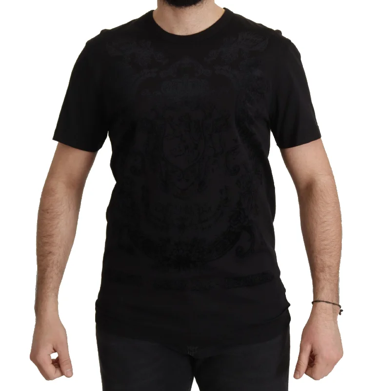 Wandering freely Dolce & Gabbana Elegant  Baroque Crewneck Men's Tee