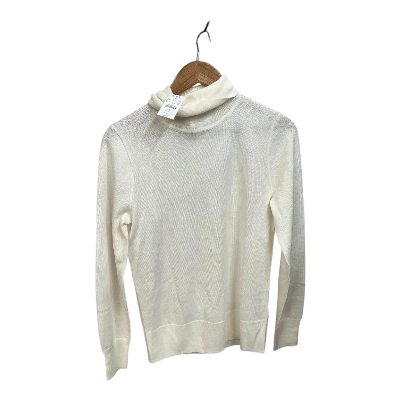 Trendy Layers Top Long Sleeve By J. Crew In Cream, Size: M