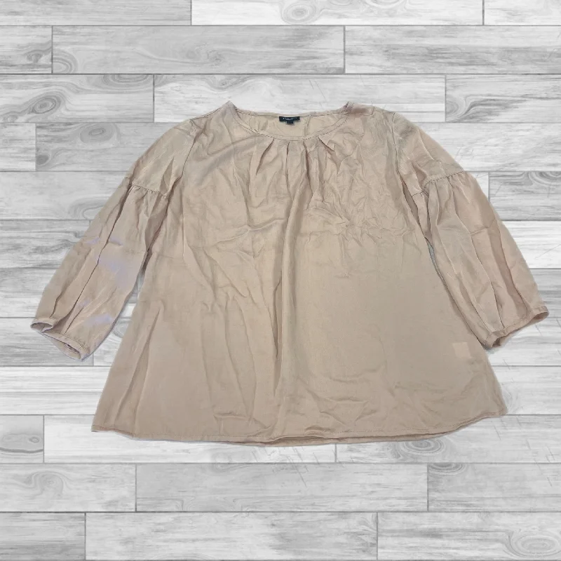 Casual And Comfortable Top 3/4 Sleeve By Talbots In Tan, Size: 8