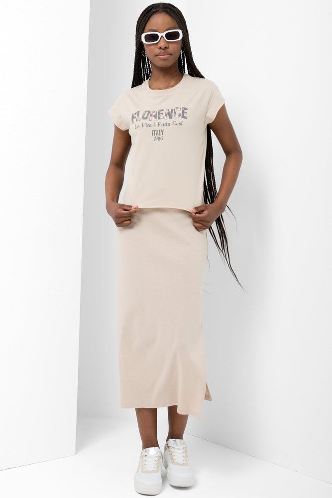 Goddess Style Short Sleeve T-Shirt Natural