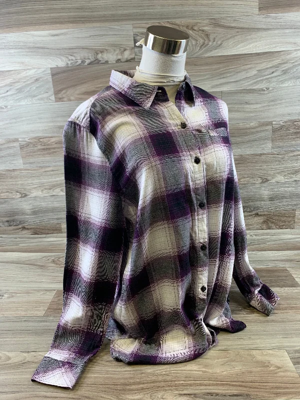Romantic And Fresh Top Long Sleeve By Clothes Mentor In Purple, Size: M