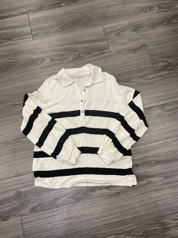 Modern Comfort Top Long Sleeve By Maurices In Striped Pattern, Size: S