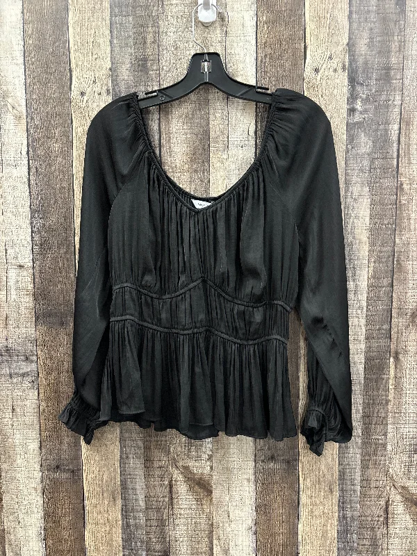 Cute Design Top Long Sleeve By Nine West In Black, Size: L