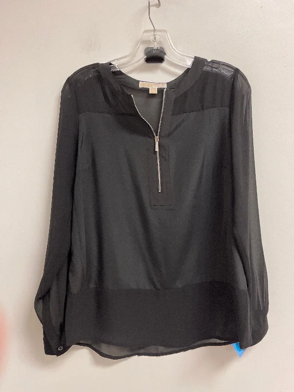 Perfect Tailoring Top Long Sleeve By Michael By Michael Kors In Black, Size: S