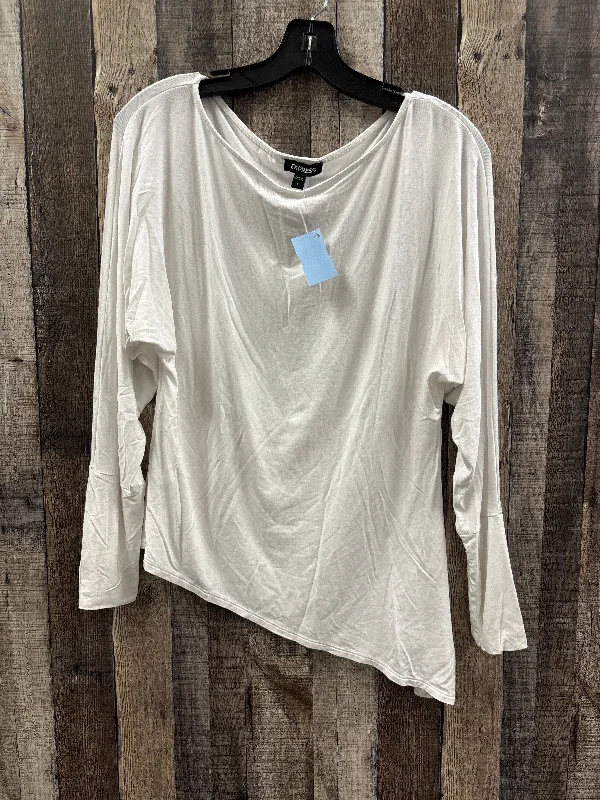 Personalized Design Top Long Sleeve By Express In White, Size: S