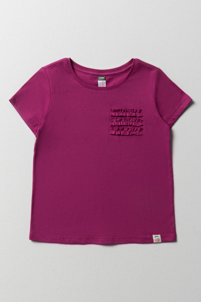 Timeless Style Short Sleeve T-Shirt Dark Pink