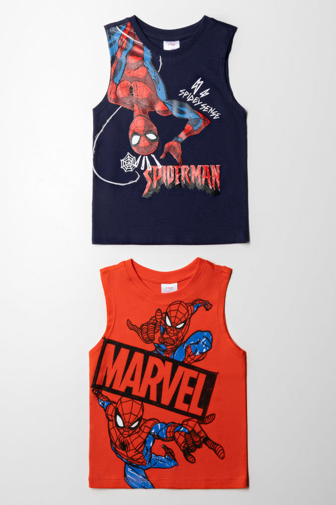 Modernism Spiderman 2 Pack Vest Navy