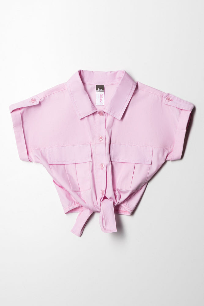 Cozy Chic Trends Resort Shirt Pocket Detail Pink
