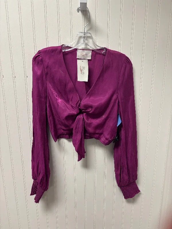 Trendy Looks Top Long Sleeve By Clothes Mentor In Purple, Size: M