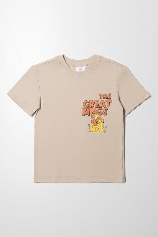 Mid-length Style Lion King T-Shirt Natural