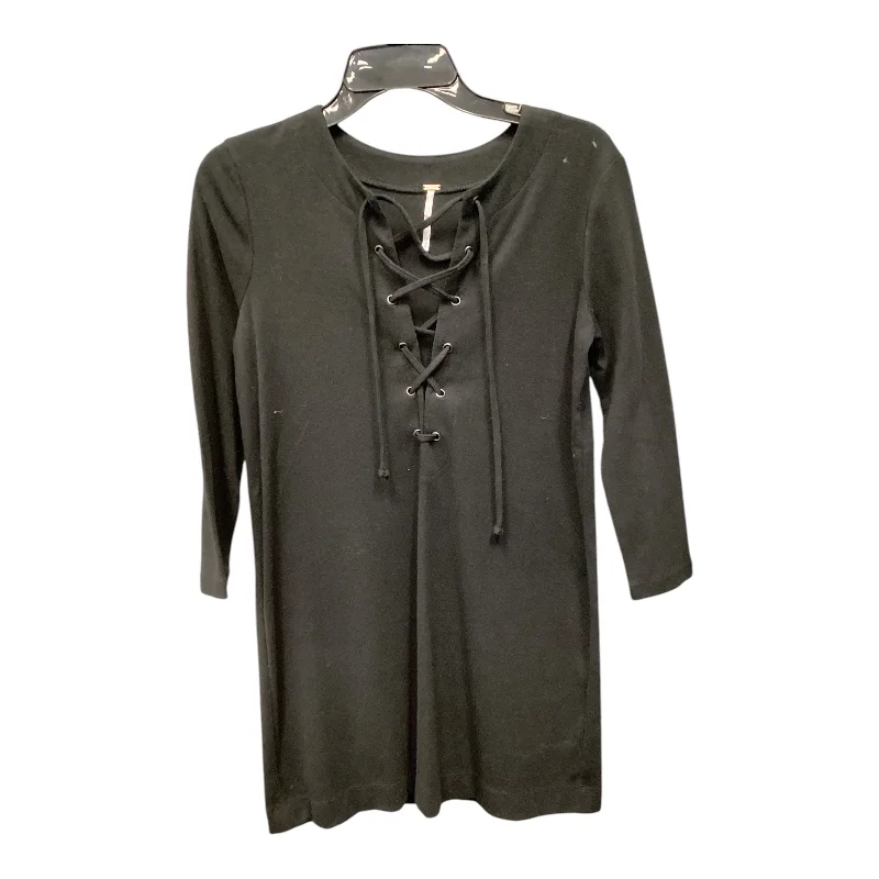 Fashionable Ease Tunic 3/4 Sleeve By Free People In Black, Size: Xs