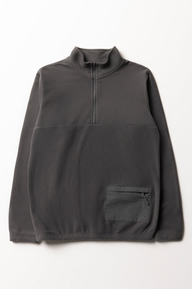 Slim Fit Quarter Zip Tracktop Dark Grey