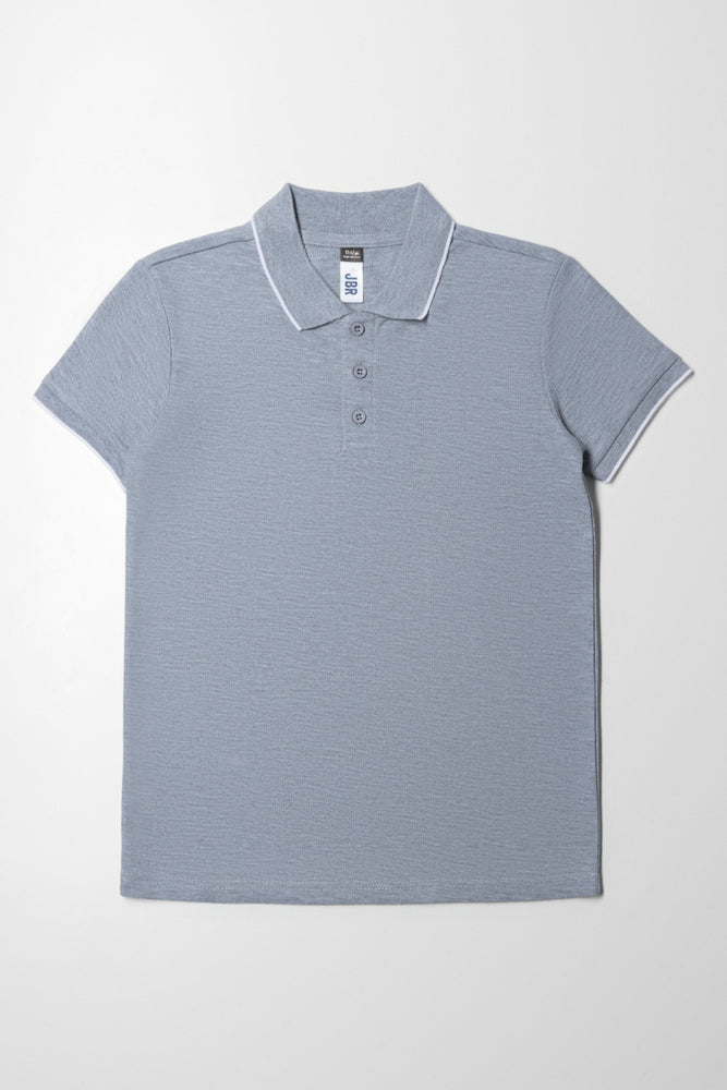 Celebrity Style Short Sleeve Golfer Grey
